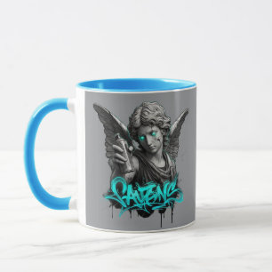 Urban Angel Graffiti Mug – Broken Statue Street Ar