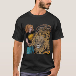 Urban Anime Fantasy Lion Graphic T-Shirt