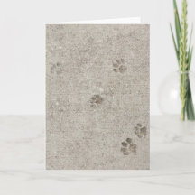 Urban Archeology, Pawprint #2 Blank Greeting Card