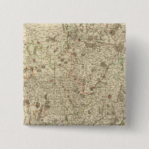 Urban areas of France 2 Inch Square Button