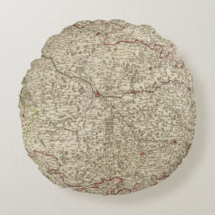 Urban areas of France 2 Round Pillow