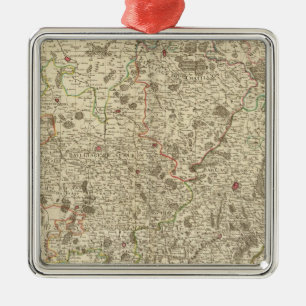 Urban areas of France Metal Ornament