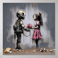 Urban Art Delight: Banksy Street Art featuring a R