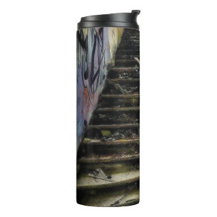 Urban Art on Stairs Abandoned Building Thermal Tumbler