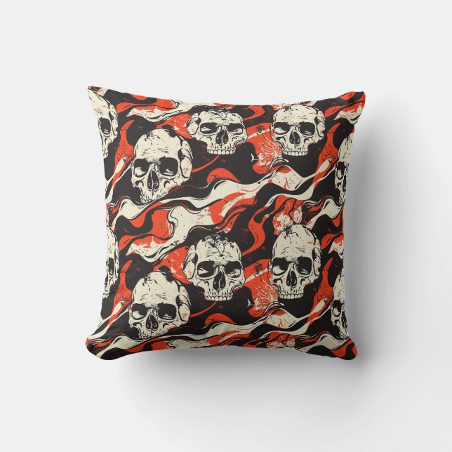 Urban Art Skull Pillow Design A50 (Front)