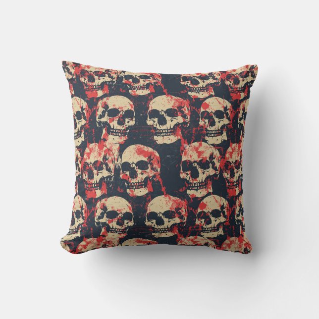 Urban Art Skull Pillow Design A71 (Front)
