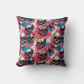 Urban Art Skull Pillow Design, Cojín B56