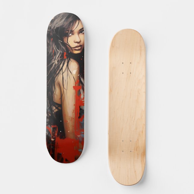 Urban Art Woman  Skateboard (Front)