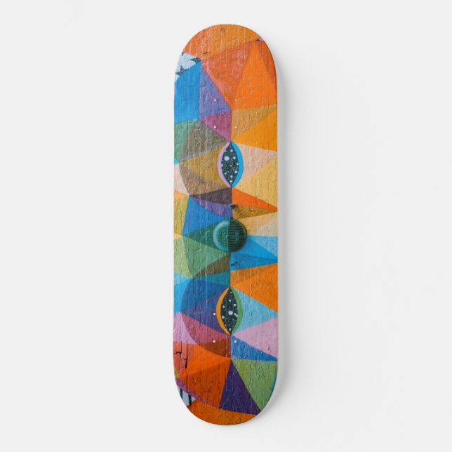 Urban Bear Art Urban Art Mural Bear Mural Design Skateboard (Front)