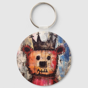 Urban Bear King GRAFFITI Keychain