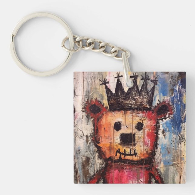 Urban Bear King GRAFFITI Keychain (Front)