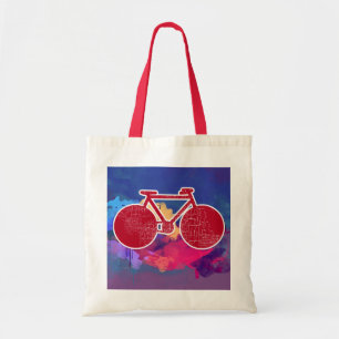 urban bike_art graphic illustration tote bag