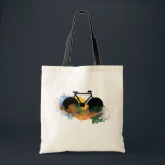 urban bike-art graphic illustration tote bag<br><div class="desc">A cool graffiti style bike digital illustration. You can use the 'customize it' button to change the red background colour</div>