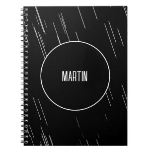 Urban Black And White Monogrammed Notebook