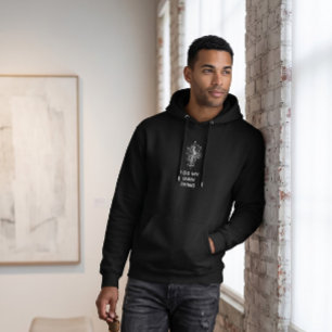 Urban Black Hooded Pullover with Minimalist
