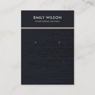 URBAN BLACK KRAFT DOTS STUD EARRING DISPLAY CARD