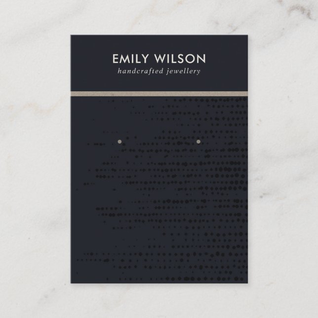 URBAN BLACK KRAFT DOTS STUD EARRING DISPLAY CARD (Front)