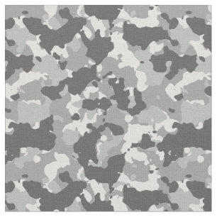 Urban Black White Camouflage Camo Military Fabric