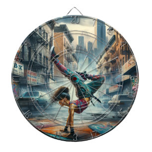 Urban Breakdance Street Art NYC Design Dartboard