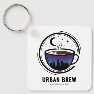 Urban Brew City Skyline Coffee Keychain