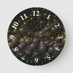 Urban Bubbles Round Clock