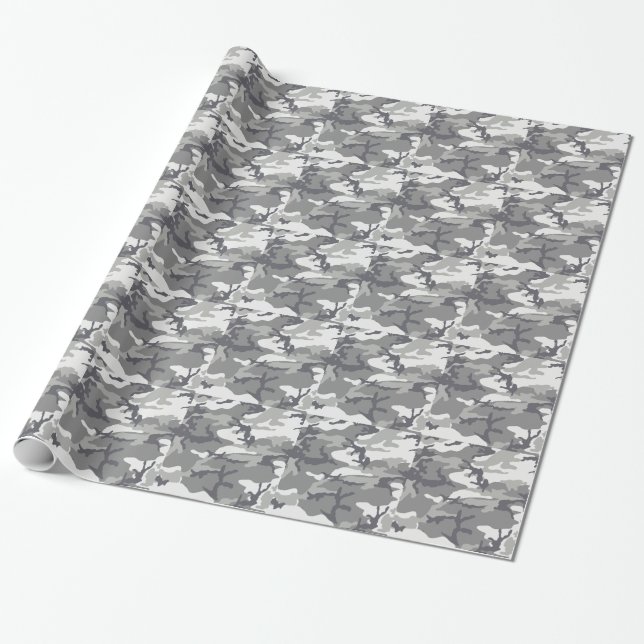Urban Camo Masculine Wrapping Paper (Unrolled)