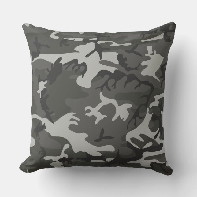 Urban Camo Throw Pillow (Front)