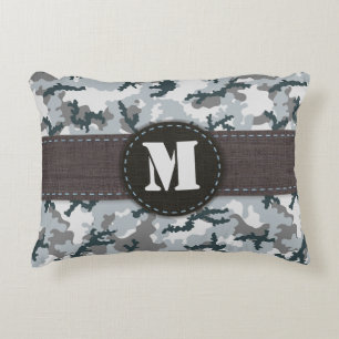 Urban camouflage accent pillow