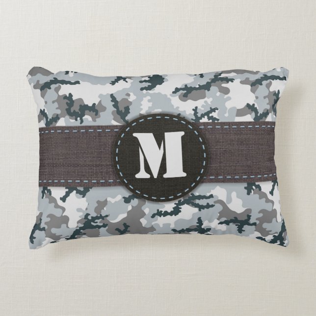 Urban camouflage accent pillow (Front)