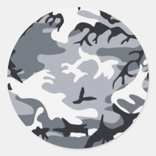 Urban Camouflage Classic Round Sticker