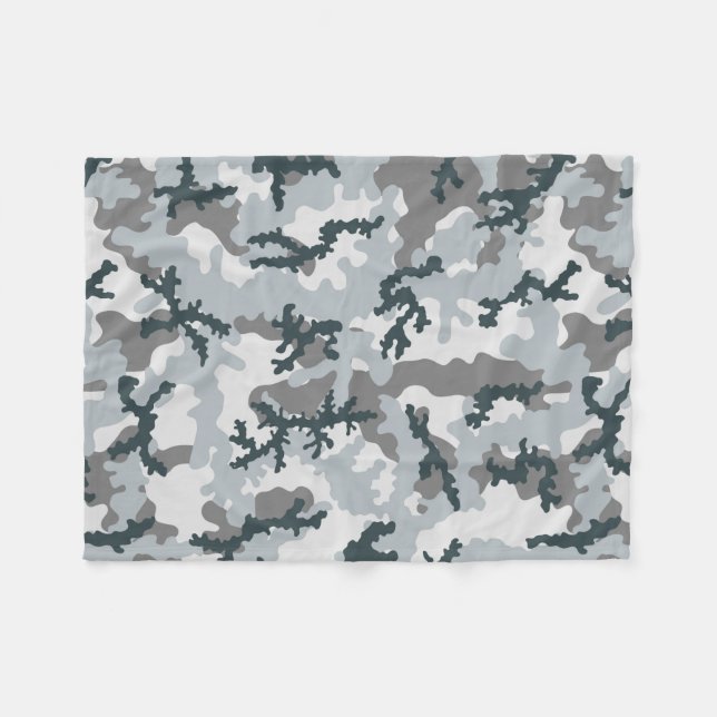 Urban camouflage fleece blanket (Front (Horizontal))