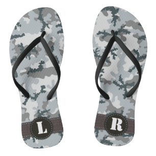 Urban camouflage flip flops