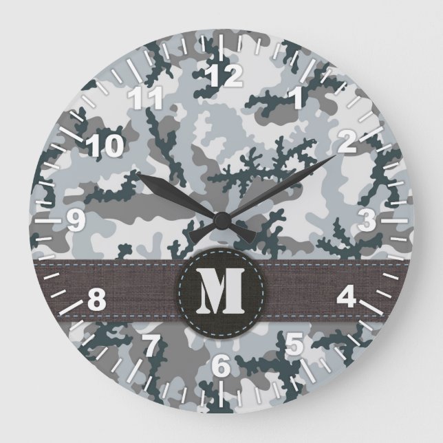 Urban camouflage large clock (Front)