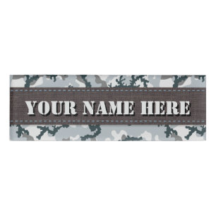Urban camouflage name tag