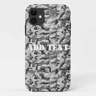 Urban Camouflage Pattern - Black & Grey iPhone 11 Case