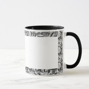 Urban Camouflage Pattern - Black & Grey Mug