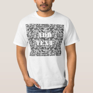 Urban Camouflage Pattern - Black & Grey T-Shirt