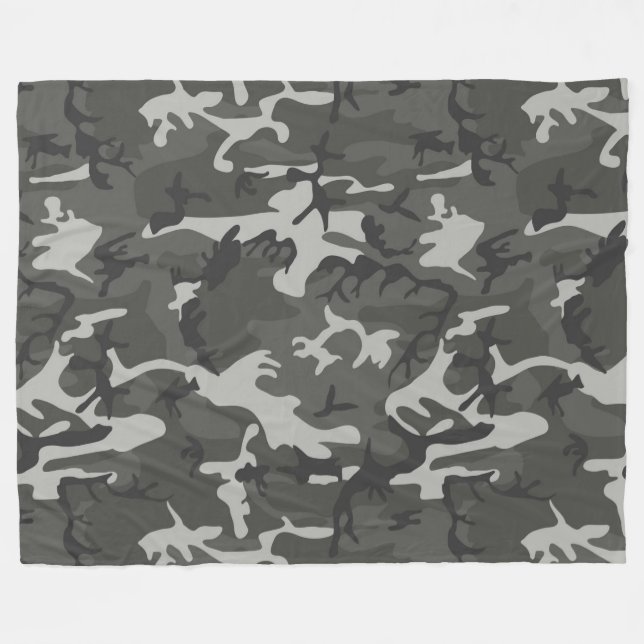 Urban Camouflage Pattern Fleece Blanket (Front (Horizontal))