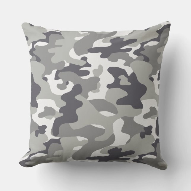 Urban Camouflage Pattern Throw Pillow (Front)