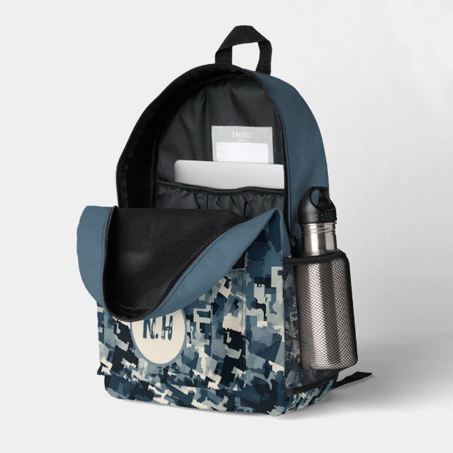 Urban Camouflage Personalized Backpack (Back Corner Right (Open))