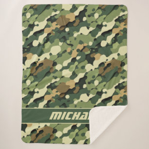 Urban Camouflage  Sherpa Blanket