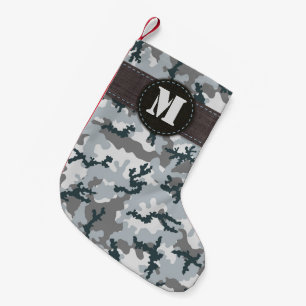 Urban camouflage small christmas stocking