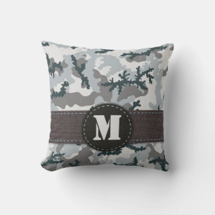 Urban camouflage throw pillow