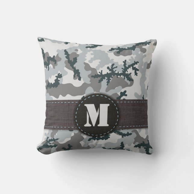 Urban camouflage throw pillow (Front)