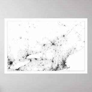Urban Canada Census Dotmap Poster