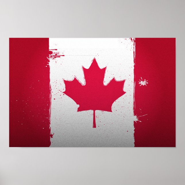 Urban Canada Flag Poster (Front)