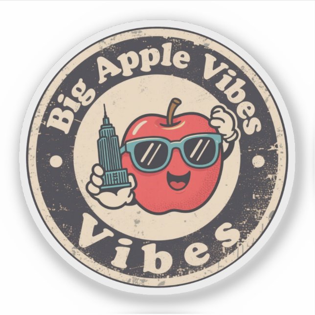 Urban Charm_ New York Apple Vintage Style (Front)