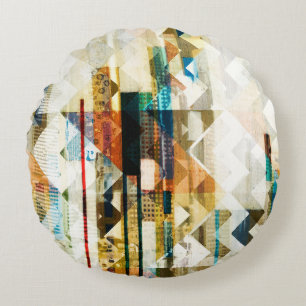 Urban Chevron II Round Pillow
