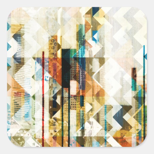 Urban Chevron II Square Sticker (Front)