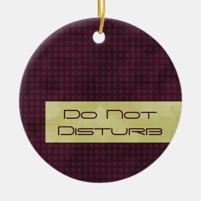 Urban Chic Do Not Disturb Ornament (Front)